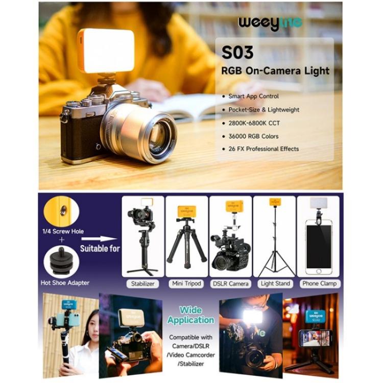 Weeylite S03 Luce RGB portatile per video e fotografia