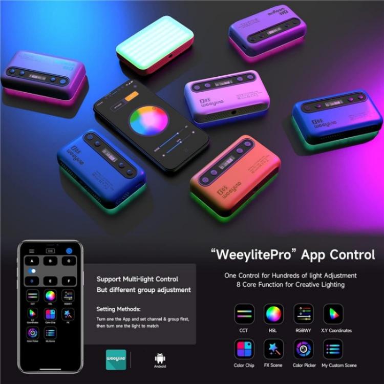 Weeylite S05 Lampada RGB portatile per video e foto