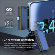 Microfono lavalier wireless 3 in 1 2,4 GHz MW16