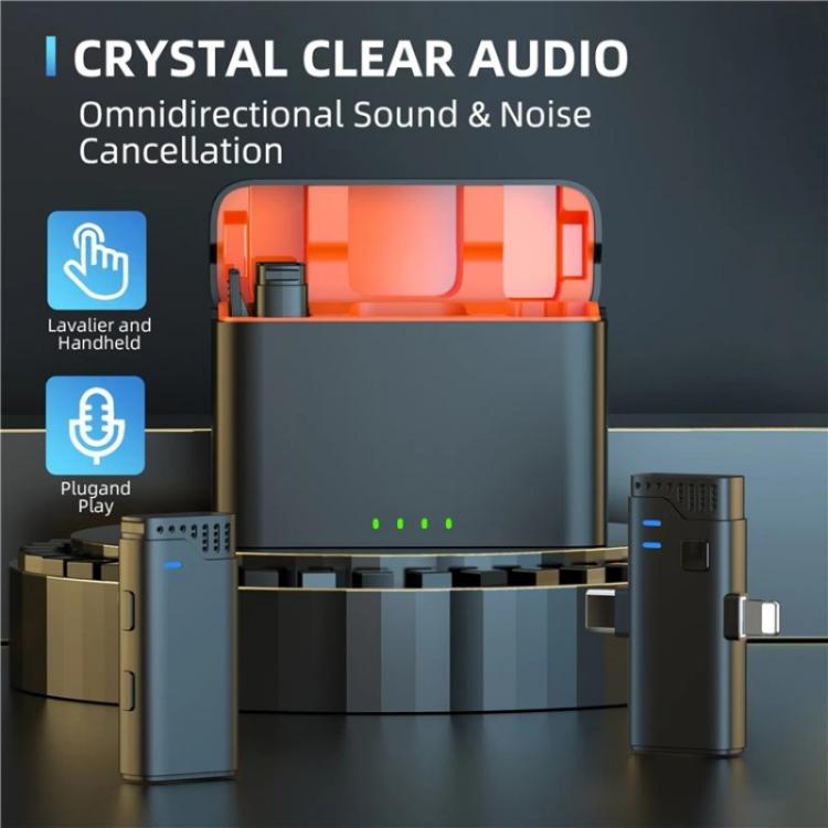 Microfono lavalier wireless 3 in 1 2,4 GHz MW16