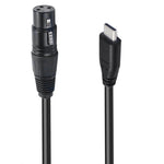 Cavo adattatore audio per microfono e telefono JUNSUNMAY, lunghezza: 1 m, Type-C Male to XLR Female, Type-C Male to XLR Male