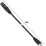 Adattatore audio Type-C maschio a XLR femmina e maschio 1m