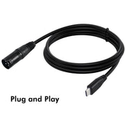 Adattatore audio Type-C maschio a XLR femmina e maschio 1m