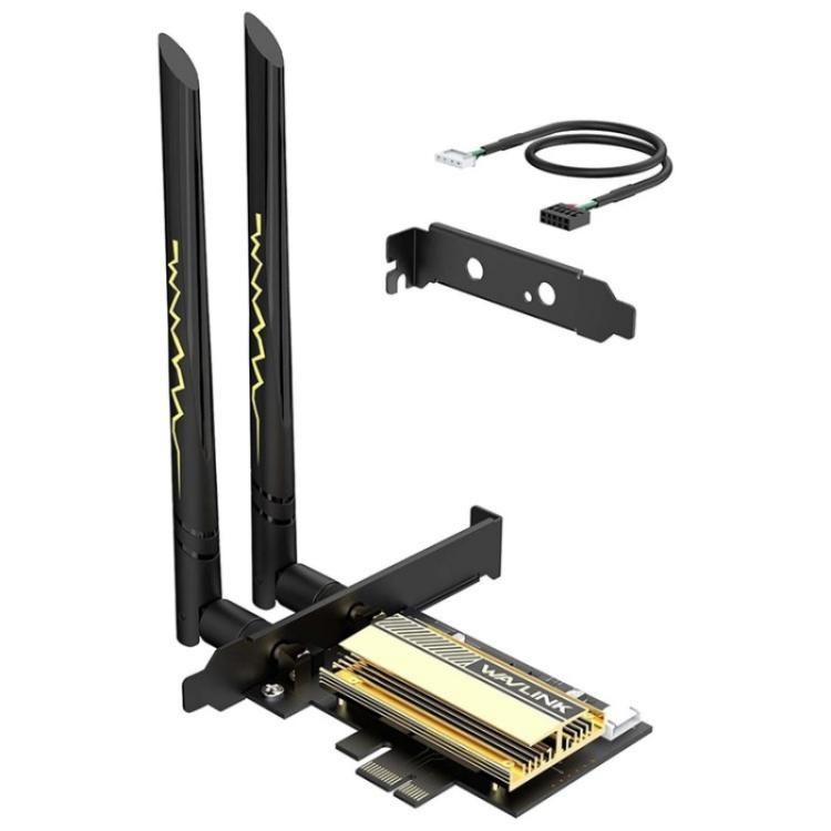 Adattatore di rete WiFi Pcie WiFi 6E WAVLINK WN675X3-C, tripla banda, AX210 AX5400, WN675X3-C