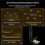 Adattatore di rete WiFi Pcie WiFi 6E WAVLINK WN675X3-C, tripla banda, AX210 AX5400, WN675X3-C
