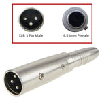 Adattatore audio JUNSUNMAY da XLR maschio a 6,35 mm femmina, XLR Male to 6.35mm Female