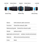 JUNSUNMAY IP68 Shielded Pure Copper Waterproof Gigabit RJ45 Ethernet Coupler for Cat5/Cat5e/Cat6/Cat7/Cat8