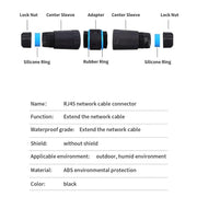 JUNSUNMAY IP68 Shielded Pure Copper Waterproof Gigabit RJ45 Ethernet Coupler for Cat5/Cat5e/Cat6/Cat7/Cat8