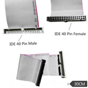 JUNSUNMAY 40 Pin IDE Female to Male HD Extension Cable for 3.5 & 5.25 Inch IDE Drives, F to M