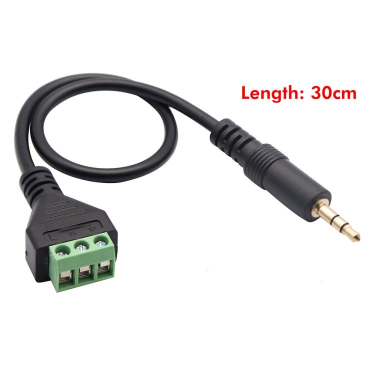 Cavo di collegamento balum audio stereo da 3,5 mm maschio a 3 pin JUNSUNMAY, lunghezza: 30 cm, 3.5mm Male to 3 Pin