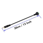 Cavo di collegamento balum audio stereo da 3,5 mm maschio a 3 pin JUNSUNMAY, lunghezza: 30 cm, 3.5mm Male to 3 Pin