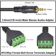 Cavo audio 3,5mm maschio a terminale 4 pin 30cm