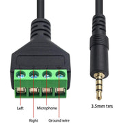 Cavo audio 3,5mm maschio a terminale 4 pin 30cm