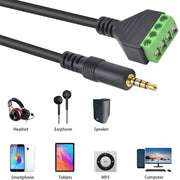 Cavo audio 3,5mm maschio a terminale 4 pin 30cm