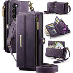 Custodia per telefono CaseMe C39 con cerniera, portafoglio in pelle e tracolla, con protezione RFID e chiusura a zip., For Samsung Galaxy S23 Ultra 5G, For Samsung Galaxy S23+ 5G, For Samsung Galaxy S23 5G, For Samsung Galaxy S22+ 5G