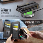 Custodia per telefono CaseMe C39 con cerniera, portafoglio in pelle e tracolla, con protezione RFID e chiusura a zip., For Samsung Galaxy S23 Ultra 5G, For Samsung Galaxy S23+ 5G, For Samsung Galaxy S23 5G, For Samsung Galaxy S22+ 5G
