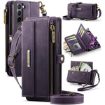 Custodia per telefono CaseMe C39 con cerniera, portafoglio in pelle e tracolla, con protezione RFID e chiusura a zip., For Samsung Galaxy S21 5G, For Samsung Galaxy S21+ 5G, For Samsung Galaxy S21 Ultra 5G, For Samsung Galaxy S20 FE 5G