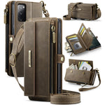 Custodia per telefono CaseMe C39 con cerniera, portafoglio in pelle e tracolla, con protezione RFID e chiusura a zip., For Samsung Galaxy S21 5G, For Samsung Galaxy S21+ 5G, For Samsung Galaxy S21 Ultra 5G, For Samsung Galaxy S20 FE 5G