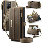 Custodia per telefono CaseMe C39 con cerniera, portafoglio in pelle e tracolla, con protezione RFID e chiusura a zip., For Samsung Galaxy S20 Ultra 5G, For Samsung Galaxy S20+ 5G, For Samsung Galaxy S20 5G, For Samsung Galaxy A17