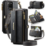 Custodia per telefono CaseMe C39 con cerniera, portafoglio in pelle e tracolla, con protezione RFID e chiusura a zip., For Samsung Galaxy S20 Ultra 5G, For Samsung Galaxy S20+ 5G, For Samsung Galaxy S20 5G, For Samsung Galaxy A17