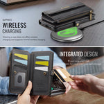 Custodia per telefono CaseMe C39 con cerniera, portafoglio in pelle e tracolla, con protezione RFID e chiusura a zip., For Samsung Galaxy S20 Ultra 5G, For Samsung Galaxy S20+ 5G, For Samsung Galaxy S20 5G, For Samsung Galaxy A17