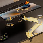 Braccio per monitor regolabile in altezza NORTH BAYOU F80, compatibile con schermi da 17-30 pollici e supporti da scrivania.
