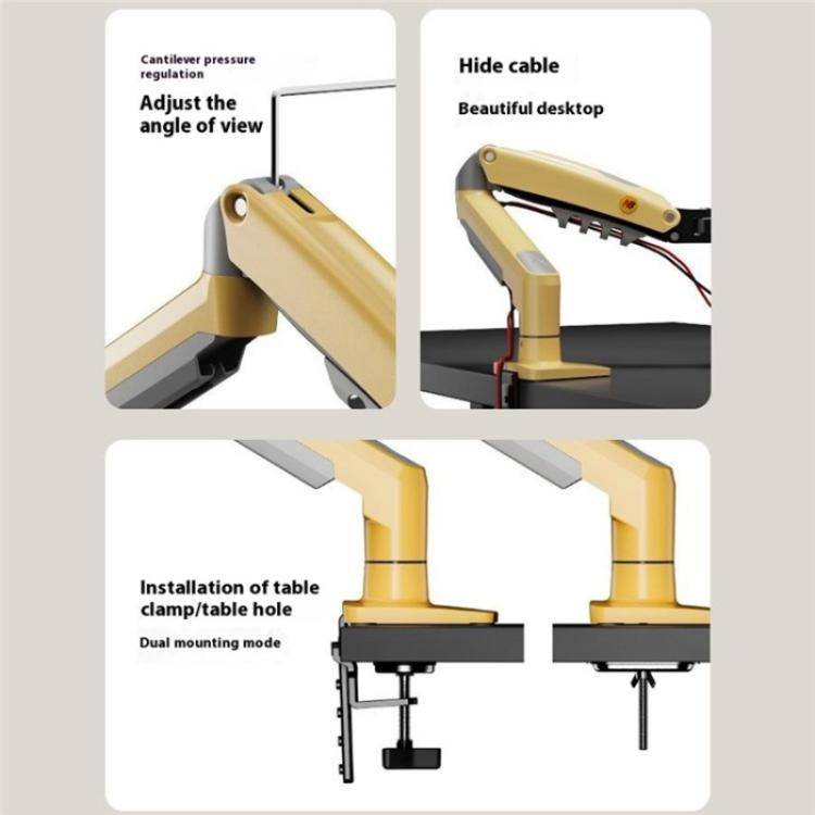Braccio per monitor regolabile in altezza NORTH BAYOU F80, compatibile con schermi da 17-30 pollici e supporti da scrivania.
