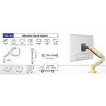 Braccio per monitor regolabile in altezza NORTH BAYOU F80, compatibile con schermi da 17-30 pollici e supporti da scrivania.