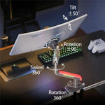Supporto monitor curvo ultrawide 32-60 pollici con RGB L50