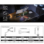 Supporto monitor curvo ultrawide 32-60 pollici con RGB L50