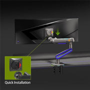 Supporto da tavolo regolabile in altezza NORTH BAYOU G70 con molla meccanica per monitor da gioco., G70