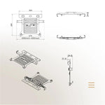 NORTH BAYOU F80-FP For 17-30 Inch Laptop Height Adjustable Desktop Mount Bracket, F80-FP