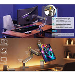 Supporto ergonomico piatto e curvo NORTH BAYOU A6 per monitor ultrawide da 27 a 50 pollici., A6