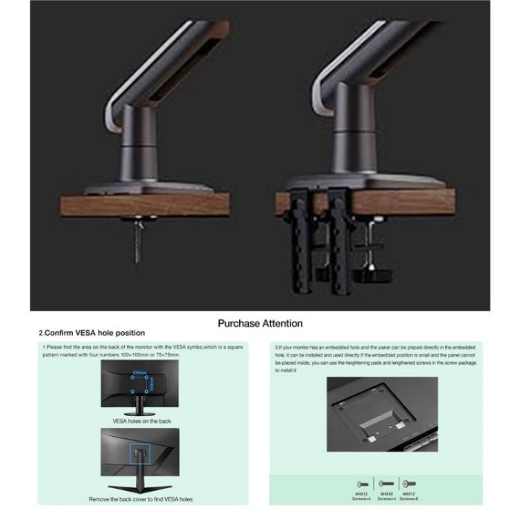 Braccio supporto monitor curvo ultrawide NORTH BAYOU A5