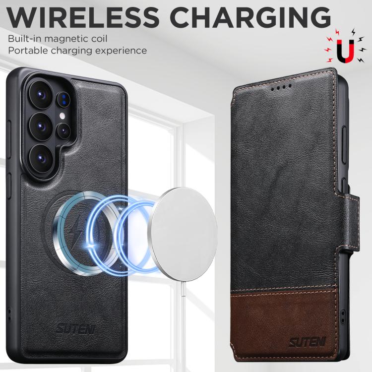 Custodia per telefono Suteni Q06 2 in 1 multifunzione con portafoglio rimovibile e MagSafe, For Samsung Galaxy S26 Ultra 5G, For Samsung Galaxy S25 Ultra 5G, For Samsung Galaxy S24 Ultra 5G, For Samsung Galaxy S23 Ultra 5G, For Samsung Galaxy S22 Ultra 5G