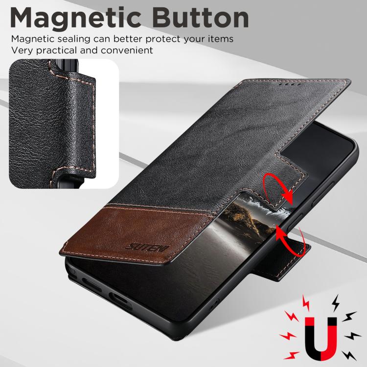 Custodia per telefono Suteni Q06 2 in 1 multifunzione con portafoglio rimovibile e MagSafe, For Samsung Galaxy S26 Ultra 5G, For Samsung Galaxy S25 Ultra 5G, For Samsung Galaxy S24 Ultra 5G, For Samsung Galaxy S23 Ultra 5G, For Samsung Galaxy S22 Ultra 5G