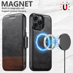 Custodia per telefono Suteni Q06 2 in 1 multifunzione con portafoglio rimovibile e MagSafe, For iPhone 12 Pro