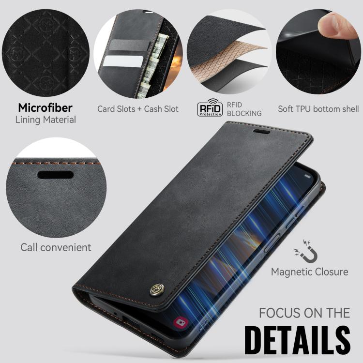 Custodia per telefono CaseMe 033 con fodera in pelle di vitello, inserti in microfibra e protezione RFID., For Samsung Galaxy A16 5G, For Samsung Galaxy A55, For Samsung Galaxy A35 5G, For Samsung Galaxy S24 Ultra 5G