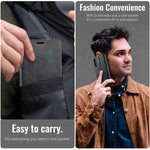 Custodia per telefono CaseMe 033 con fodera in pelle di vitello, inserti in microfibra e protezione RFID., For Samsung Galaxy A15, For Samsung Galaxy A25, For Samsung Galaxy S23 FE 5G, For Samsung Galaxy A24 4G