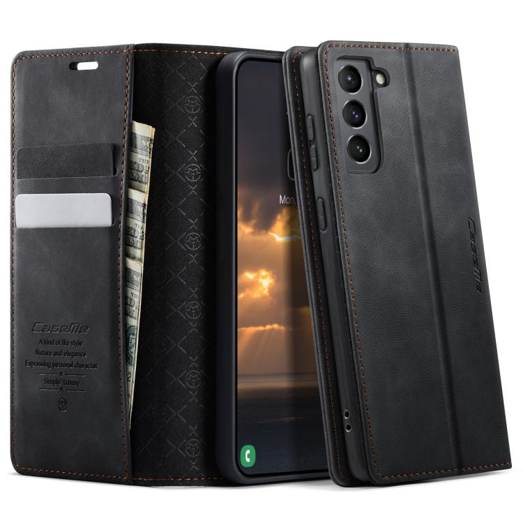Custodia per telefono CaseMe 033 con fodera in pelle di vitello, inserti in microfibra e protezione RFID., For Samsung Galaxy S22 5G, For Samsung Galaxy S21 FE 5G, For Samsung Galaxy S21 5G, For Samsung Galaxy S21+ 5G