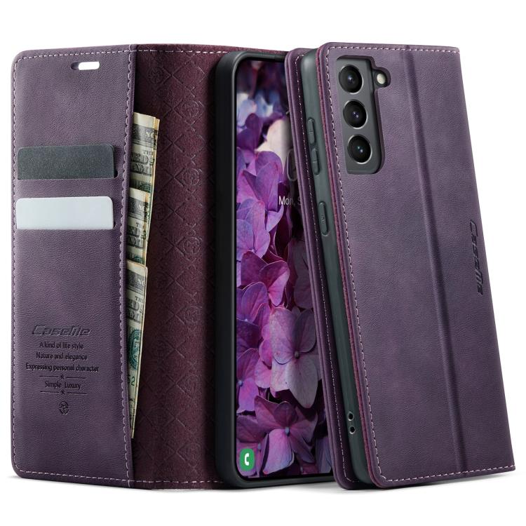 Custodia per telefono CaseMe 033 con fodera in pelle di vitello, inserti in microfibra e protezione RFID., For Samsung Galaxy S22 5G, For Samsung Galaxy S21 FE 5G, For Samsung Galaxy S21 5G, For Samsung Galaxy S21+ 5G