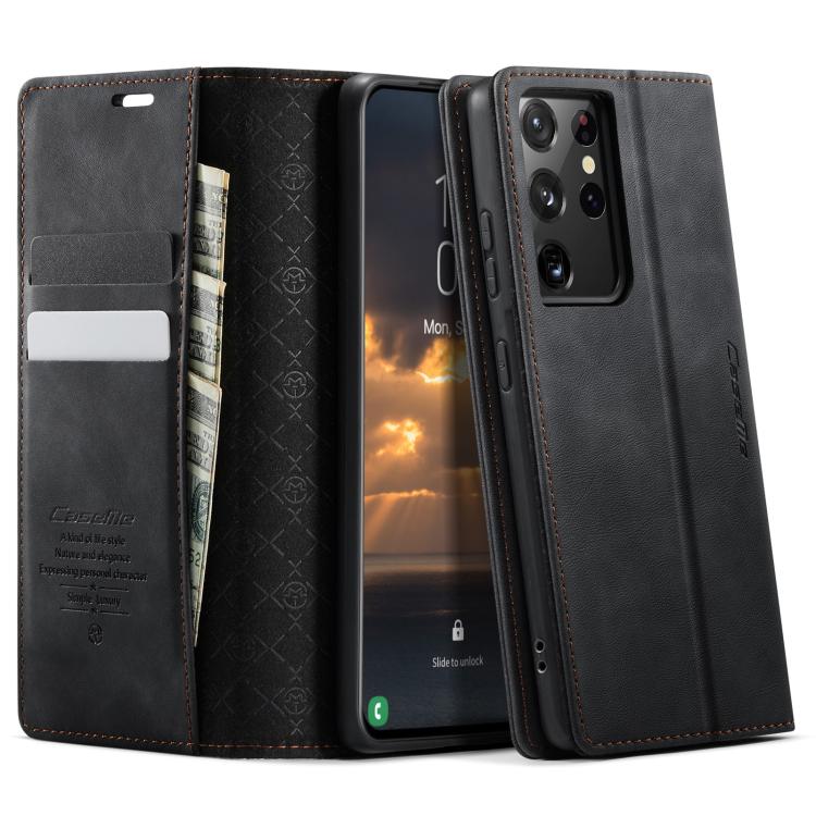Custodia per telefono CaseMe 033 con fodera in pelle di vitello, inserti in microfibra e protezione RFID., For Samsung Galaxy S21 Ultra 5G, For Samsung Galaxy Note20 Ultra, For Samsung Galaxy S20 Ultra, For Samsung Galaxy S20