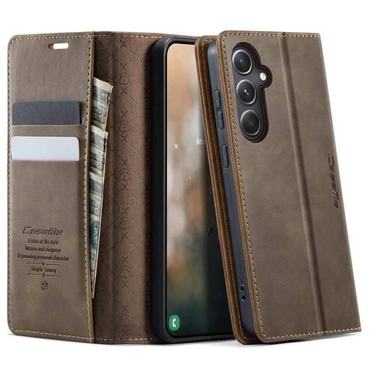 Custodia per telefono CaseMe 033 con fodera in pelle di vitello, inserti in microfibra e protezione RFID., For Samsung Galaxy A15, For Samsung Galaxy A25, For Samsung Galaxy S23 FE 5G, For Samsung Galaxy A24 4G