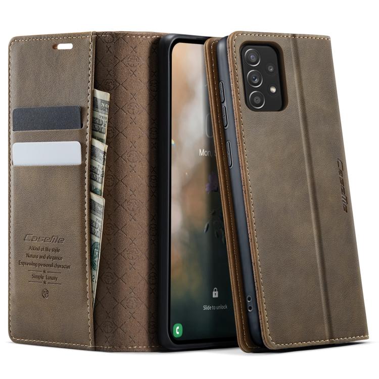 Custodia per telefono CaseMe 033 con fodera in pelle di vitello, inserti in microfibra e protezione RFID., For Samsung Galaxy A14, For Samsung Galaxy A13 / A04s, For Samsung Galaxy A52 / A52s 5G, For Samsung Galaxy A50s / A30s
