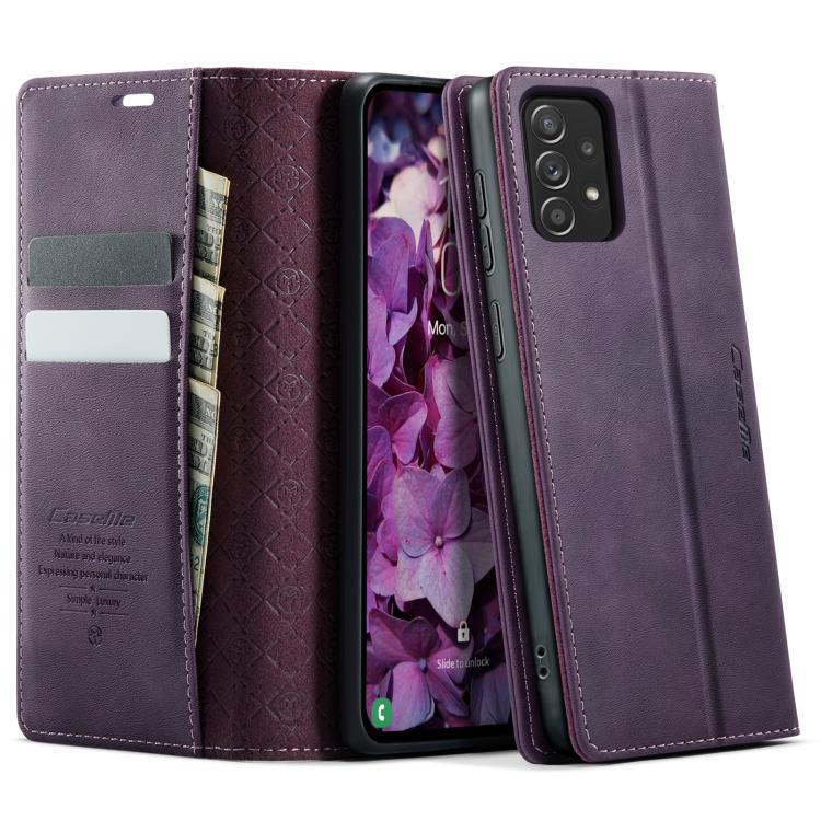 Custodia per telefono CaseMe 033 con fodera in pelle di vitello, inserti in microfibra e protezione RFID., For Samsung Galaxy A14, For Samsung Galaxy A13 / A04s, For Samsung Galaxy A52 / A52s 5G, For Samsung Galaxy A50s / A30s