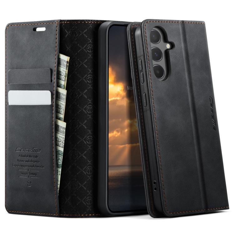 Custodia per telefono CaseMe 033 con fodera in pelle di vitello, inserti in microfibra e protezione RFID., For Samsung Galaxy A16 5G, For Samsung Galaxy A55, For Samsung Galaxy A35 5G, For Samsung Galaxy S24 Ultra 5G