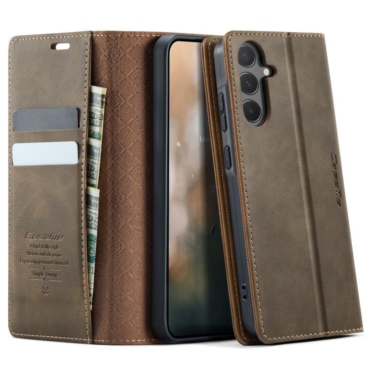 Custodia per telefono CaseMe 033 con fodera in pelle di vitello, inserti in microfibra e protezione RFID., For Samsung Galaxy A16 5G, For Samsung Galaxy A55, For Samsung Galaxy A35 5G, For Samsung Galaxy S24 Ultra 5G