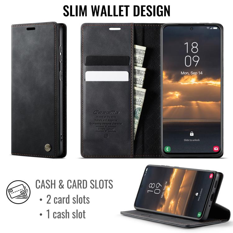Custodia per telefono CaseMe 033 con fodera in pelle di vitello, inserti in microfibra e protezione RFID., For Samsung Galaxy S20+, For Samsung Galaxy A51, For Samsung Galaxy Note10+, For Samsung Galaxy S10+