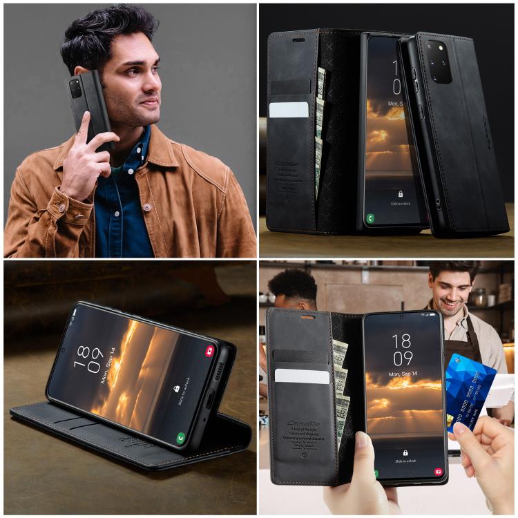 Custodia per telefono CaseMe 033 con fodera in pelle di vitello, inserti in microfibra e protezione RFID., For Samsung Galaxy S20+, For Samsung Galaxy A51, For Samsung Galaxy Note10+, For Samsung Galaxy S10+