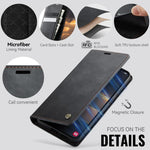 Custodia per telefono CaseMe 033 con fodera in pelle di vitello, inserti in microfibra e protezione RFID., For Samsung Galaxy S22 5G, For Samsung Galaxy S21 FE 5G, For Samsung Galaxy S21 5G, For Samsung Galaxy S21+ 5G
